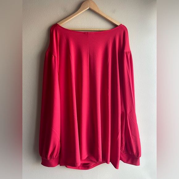 New Universal Standard Women Red Blouse Oversized Top Plus Size 4XL - Picture 6 of 10